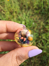 Load image into Gallery viewer, Real bee and ladybug terrarium statement ring
