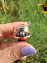 Load image into Gallery viewer, Real frog beetle terrarium statement ring
