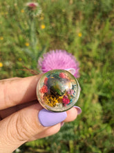 Load image into Gallery viewer, Real flower beetle terrarium statement ring
