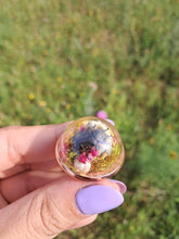 Load image into Gallery viewer, Real flower beetle terrarium statement ring
