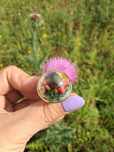 Load image into Gallery viewer, Real flower beetle terrarium statement ring
