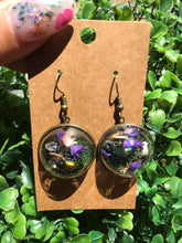 Load image into Gallery viewer, Real Dogbane Beetle terrarium earrings
