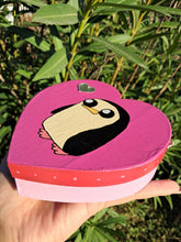 Lade das Bild in den Galerie-Viewer, Hand painted penguin heart shaped trinket box
