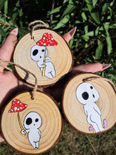 Load image into Gallery viewer, Hand painted wood slice ornaments
