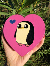 Lade das Bild in den Galerie-Viewer, Hand painted penguin heart shaped trinket box
