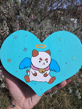 गैलरी व्यूवर में इमेज लोड करें, Hand painted kitty angel heart
