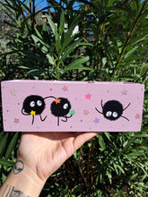 Load image into Gallery viewer, Pink organizer hand painted dust balls kawaii decor
