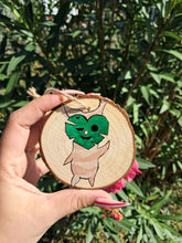 Load image into Gallery viewer, Hand painted wooden slice ornaments
