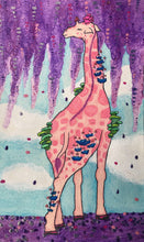 Load image into Gallery viewer, Mushroom Giraffe original psychedelic art by Hallucinogenius
