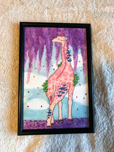 Load image into Gallery viewer, Mushroom Giraffe original psychedelic art by Hallucinogenius
