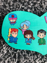 Load image into Gallery viewer, Hand Painted Anime Chibi wall decor wooden heart
