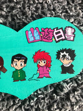 Cargar imagen en el visor de la galería, Hand Painted Anime Chibi wall decor wooden heart
