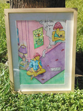 Cargar imagen en el visor de la galería, Original Framed artwork by Hallucinogenius Mushroom Shroom Trippy Comic Zine Psychedelic Aesthetic Art Unusual Odd Unique original art
