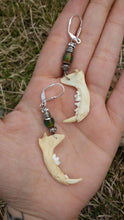 Charger l&#39;image dans la galerie, Mink Jaw bone mood bead color changing dangle earrings unique handmade bohemian tribal earthy jewelry witchy wiccan pagan fashion gift
