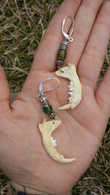 Charger l&#39;image dans la galerie, Mink Jaw bone mood bead color changing dangle earrings unique handmade bohemian tribal earthy jewelry witchy wiccan pagan fashion gift
