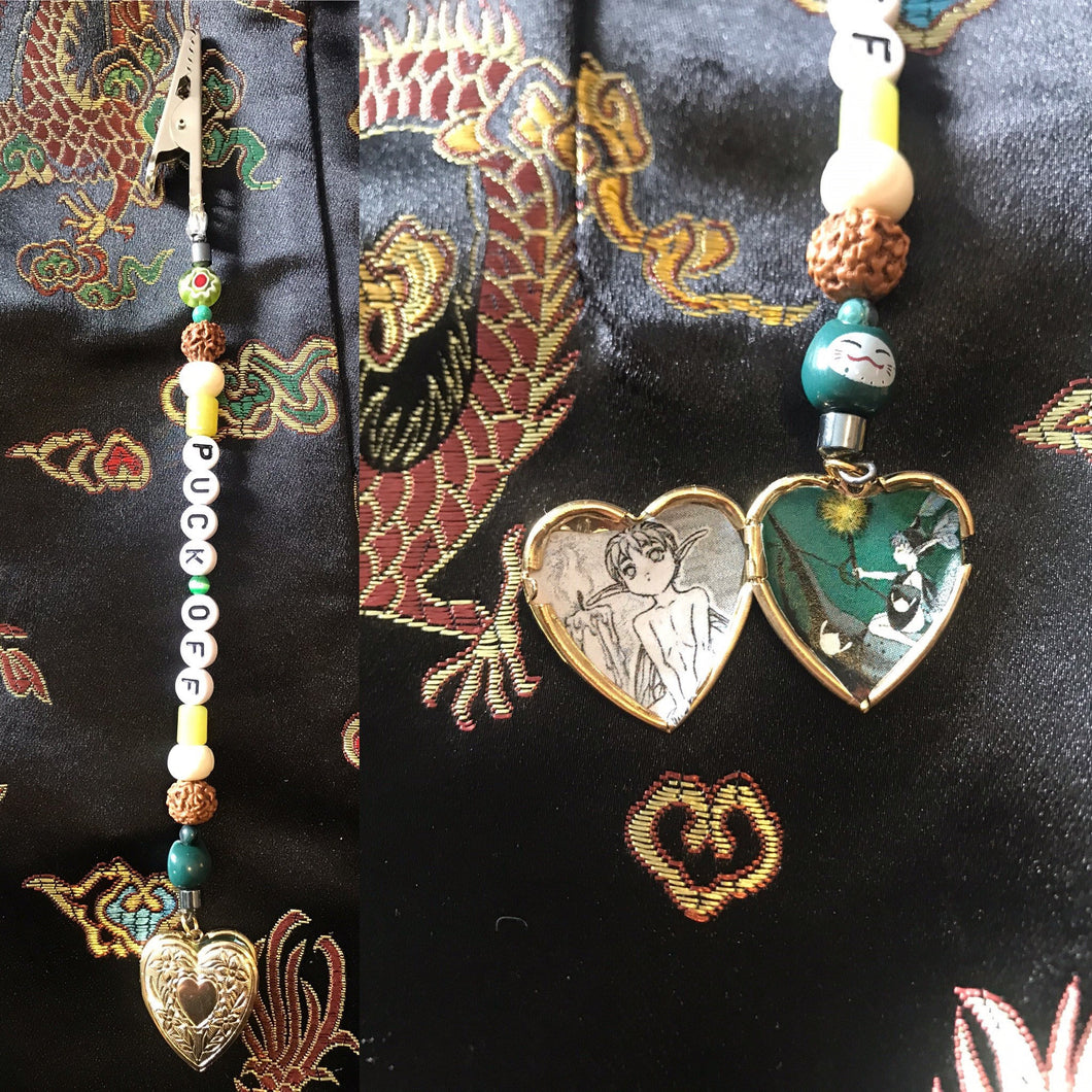 Bracelet helper heart locket accessories gift handmade beaded weeb otaku kawaii